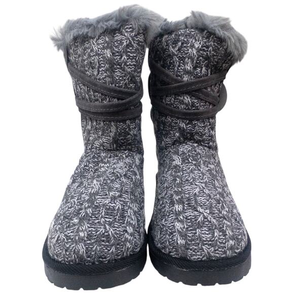 MUK LUKS Heather Gray Camila Water Resistant Ankle Booties Women's Size 7 - Picture 4 of 6